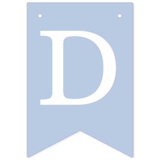 Blauwe God zegene 6 letters Naam doop Communie Vlaggetjes (Derde vlag)