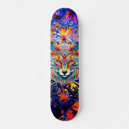 Blauwe Godin Abstracte Kunst & Boho Dierengezicht Persoonlijk Skateboard