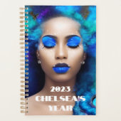 Blauwe godin van schoonheidsplanner planner (Voorkant)