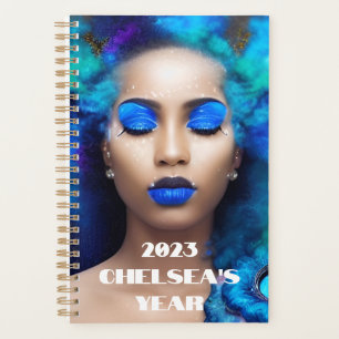 Blauwe godin van schoonheidsplanner planner