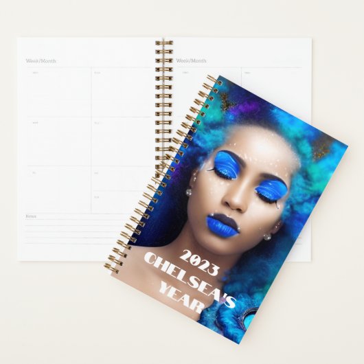 Blauwe godin van schoonheidsplanner planner (Display)