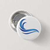 Blauwe golf 1 inch ronde button 3,2 cm (Voorkant /achterkant)