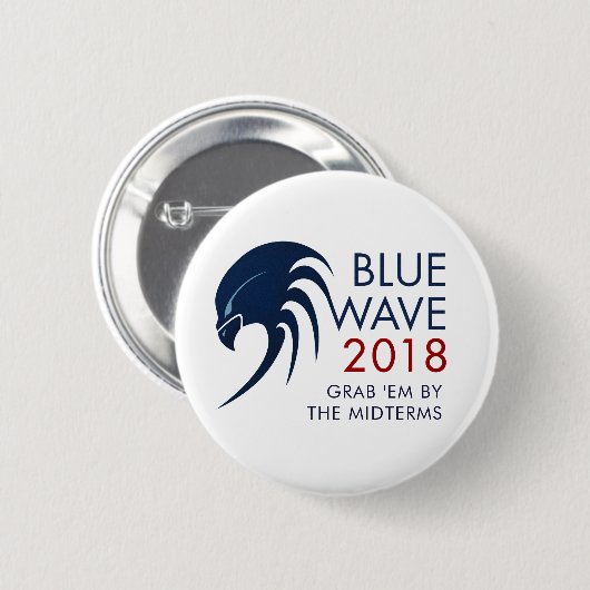 Blauwe golf 2018 Tsunami verzet Midterm verkiezing Ronde Button 5,7 Cm (Voorkant /achterkant)