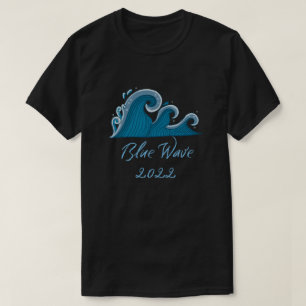 Blauwe golf 2022 t-shirt