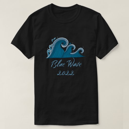 Blauwe golf 2022 t-shirt (Design voorkant)