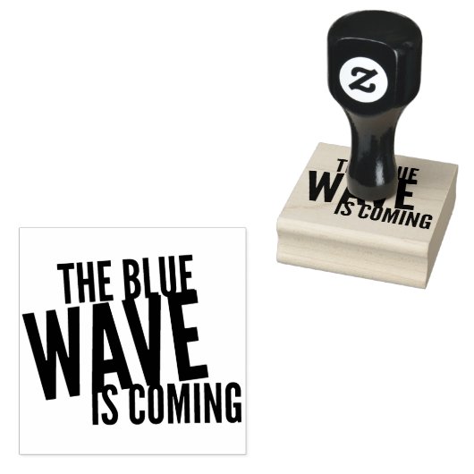 Blauwe golf 2 x 2 inch Rubber Stempel (Gestempeld)