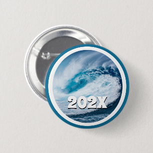 Blauwe Golf Amerikaanse presidentsverkiezingen Ronde Button 5,7 Cm