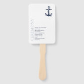 Blauwe golf anker bruiloft golf ID836 Handwaaier (Voorkant)