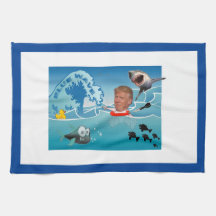 Blauwe golf/antitrump,