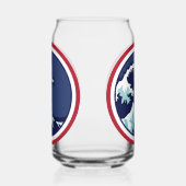 Blauwe golf blikvorm glas (Rechts)