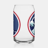 Blauwe golf blikvorm glas (Links)