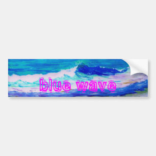blauwe golf bumpersticker