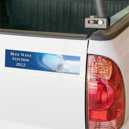 Blauwe golf Bumpersticker 2022 (Op Truck)