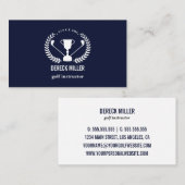 Blauwe Golf Cup Logo Golf Professional of Instruct Visitekaartje (Voorkant / Achterkant)