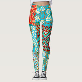 BLAUWE GOLF DESIGNER COLLAGE LEGGINGS