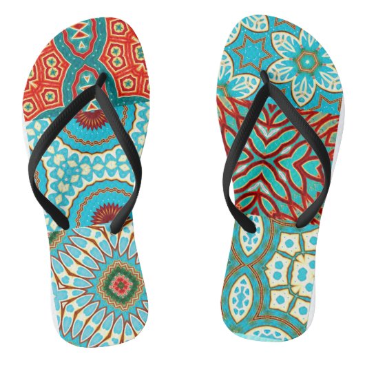 BLAUWE GOLF DESIGNER COLLAGE TEENSLIPPERS (Voetbed)