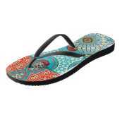 BLAUWE GOLF DESIGNER COLLAGE TEENSLIPPERS (Schuin)