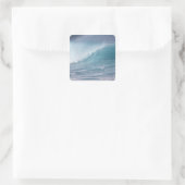 Blauwe golf die breekt, Maui, Hawaii, VS 2 Vierkante Sticker (Tas)