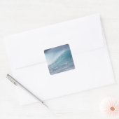 Blauwe golf die breekt, Maui, Hawaii, VS 2 Vierkante Sticker (Envelop)