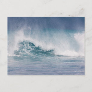 Blauwe golf die breekt, Maui, Hawaii, VS 3 Briefkaart