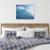 Blauwe golf die breekt, Maui, Hawaii, VS 3 Canvas Afdruk (Insitu (Slaapkamer))