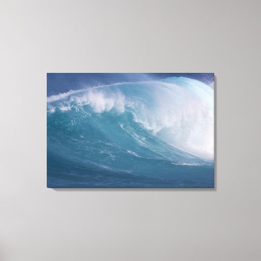 Blauwe golf die breekt, Maui, Hawaii, VS 3 Canvas Afdruk (Voorkant)