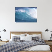 Blauwe golf die breekt, Maui, Hawaii, VS 3 Canvas Afdruk (Insitu (Slaapkamer))