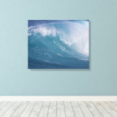 Blauwe golf die breekt, Maui, Hawaii, VS 3 Canvas Afdruk (Insitu (Houten vloer))