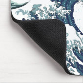 Blauwe golf Flamingo die op geen tekst surft Muismat (Hoek)