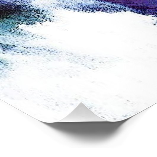 Blauwe golf foto afdruk (Hoek)