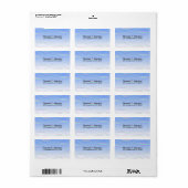 Blauwe Golf Fractale Kunst Etiket (Full Sheet)