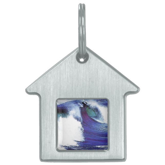 Blauwe golf huisdieren naamplaatje (Voorkant)