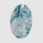 Blauwe golf in de Stille Oceaan Ornament (voorkant)