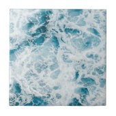 Blauwe golf in de Stille Oceaan Tegeltje (Voorkant)