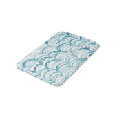 Blauwe Golf Japanse Stijl Patroon Illustratie Badmat (Gekanteld)