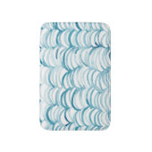 Blauwe Golf Japanse Stijl Patroon Illustratie Badmat (Voorkant Verticaal)