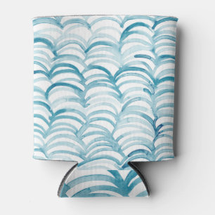 Blauwe Golf Japanse Stijl Patroon Illustratie Blikjeskoeler