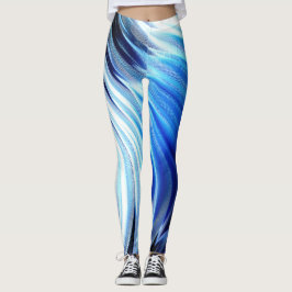 Blauwe golf leggings