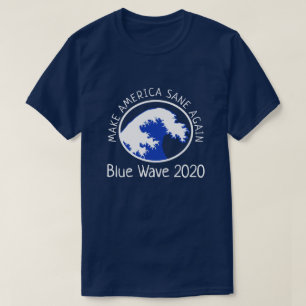 Blauwe golf "maak Amerika weer normaal" democratis T-shirt