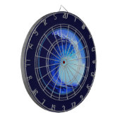 blauwe golf met coole surf stijl dartbord (Voorkant Links)