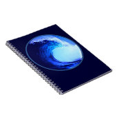 blauwe golf met coole surf stijl notitieboek (Rechterzijde)