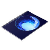 blauwe golf met coole surf stijl notitieboek (Linkerzijde)