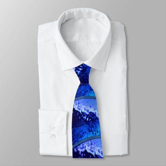 blauwe golf met coole surf stijl stropdas (Gebonden)