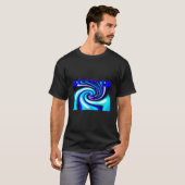 Blauwe golf mode t-shirt (Voorkant volledig)
