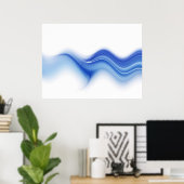 Blauwe golf poster (Thuiskantoor)