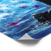 Blauwe golf poster (Hoek)