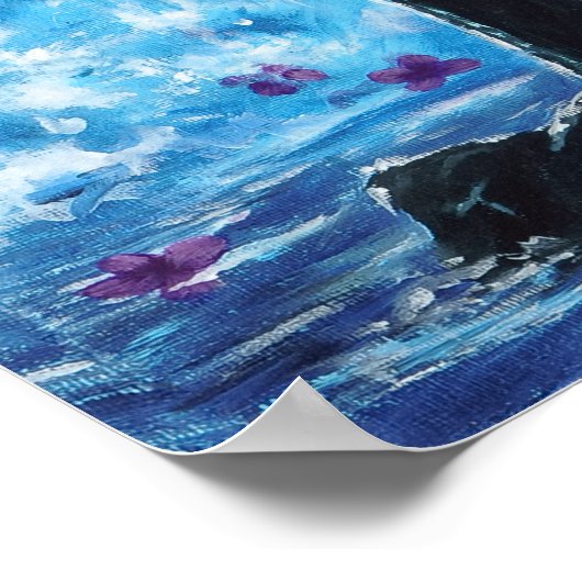 Blauwe golf poster (Hoek)