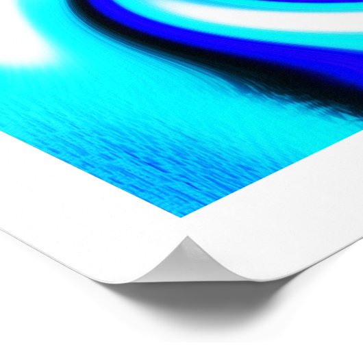 Blauwe golf poster (Hoek)