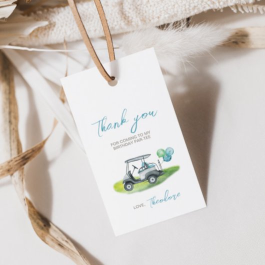 Blauwe Golf Putt Putt Feestcadeautag Cadeaulabel