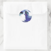 Blauwe golf ronde sticker (Tas)